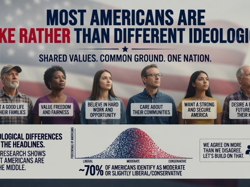 Most Americans are more alike than is portrayed by the&nbsp;left.