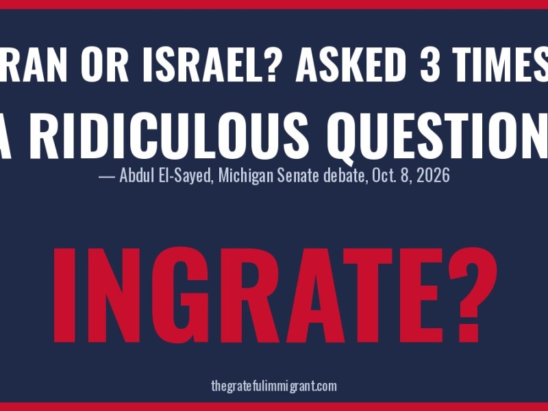 Iran or Israel? El-Sayed Couldn’t Say. I Know What He Didn’t&nbsp;Say.